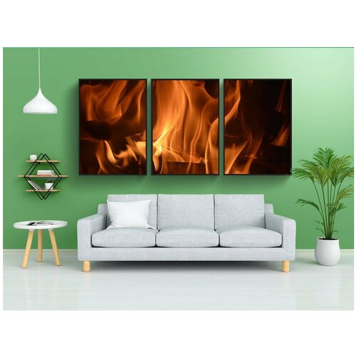 фото Набор модулных постеров для интерьера "огонь, изменение климата, энергия" 60x90 см. в тубусе, без рамки lotsprints