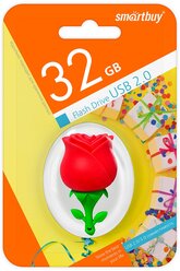 Флешка SmartBuy Wild Series Rose 32 GB, красный/зеленый