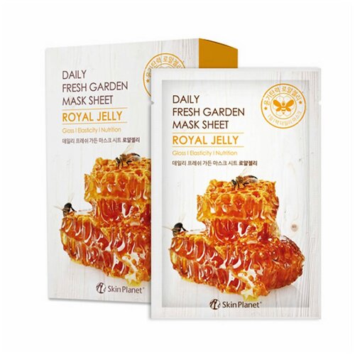 Набор 10 шт Тканевая маска для лица с маточным молочком Mijin Daily Fresh Skin Planet Garden Mask Sheet Royal Jelly (25 гр*10 шт)