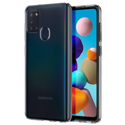 Чехол-капсула SPIGEN для Galaxy A21S - Liquid Crystal - Прозрачный - ACS00975 чехол капсула spigen для galaxy a7 2016 liquid crystal кристально прозрачный sgp11841