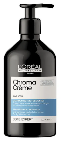 Loreal Professionnel Serie Expert Chroma Creme - Лореаль Хрома Шампунь-крем с синим пигментом, для нейтрализации оранжевого оттенка русых и светло-коричневых волос, 500 мл -