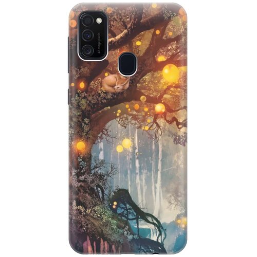 фото Ультратонкий силиконовый чехол-накладка для samsung galaxy m21 / m30s с принтом "лиса на древе" gosso