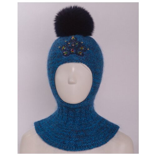 фото Шапка - шлем dan&dani кристин 42162 (голубой, девочка, 52 см)