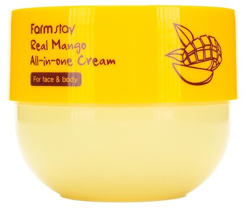 Farmstay Крем для тела All-in-one Real Mango многофункциональный с экстрактом манго, 300 мл