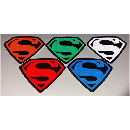 Светоотражающая наклейка\нашивка Светлый элемент Супермен 1