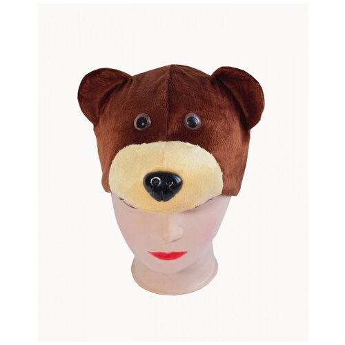 костюм взрослый медведь бурый 52 54 Шапка Бурый медведь (8534) детские