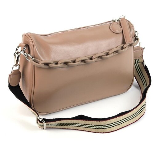 фото Сумка мессенджер 96554 пинк, фактура гладкая, бежевый piove