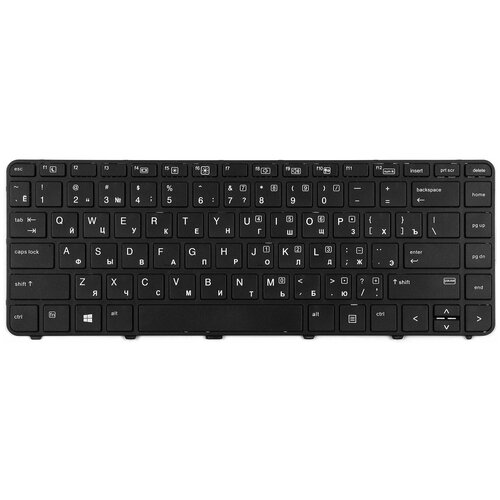 Клавиатура keyboard 6037B0115501 для ноутбука HP ProBook 430 G3 440 G3 430 G4 440 G4 445 G3 черная с рамкой 949₽
