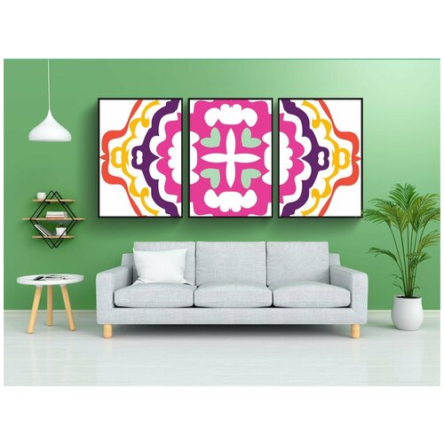 фото Набор модулных постеров для интерьера "процветать, декоративный, богато украшенный" 60x90 см. в тубусе, без рамки lotsprints