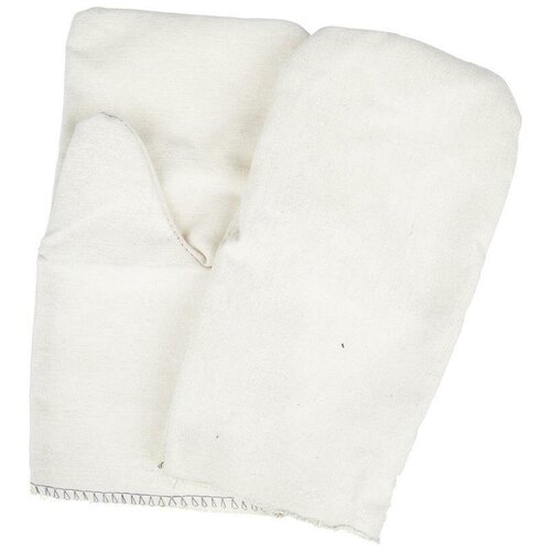 фото Рукавицы х/б с х/б наладонником белые (плотность 240 г/кв.м) 10 пар noname