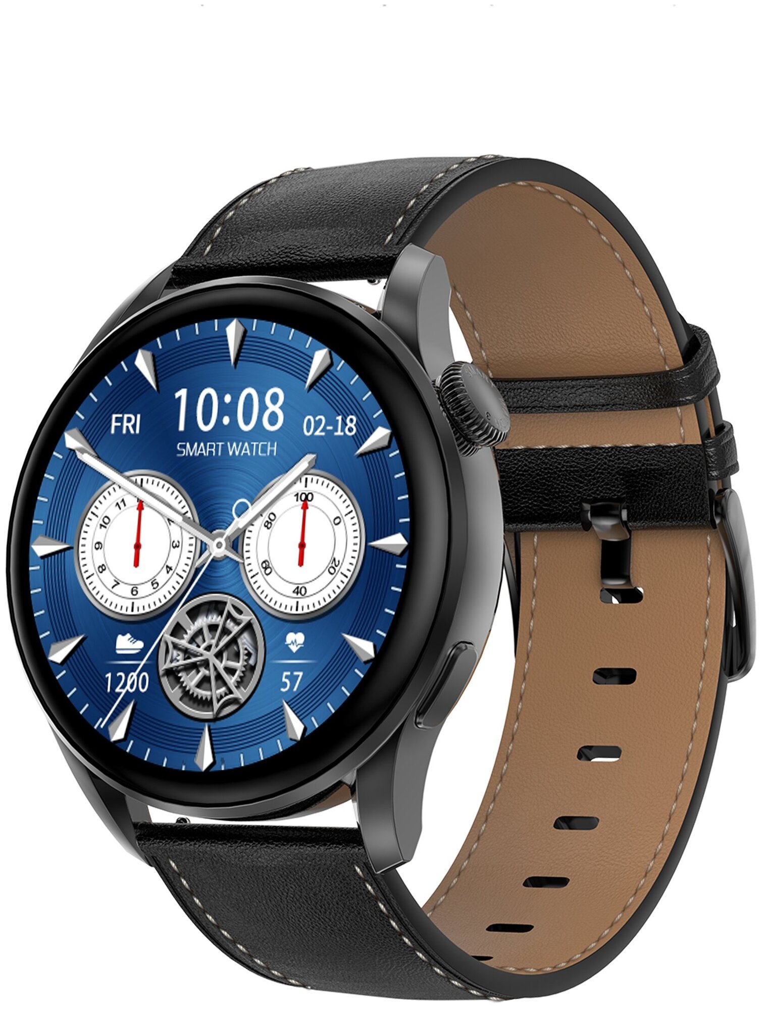 Часы Smart Watch GARSline DT3 черные (черная кожа)