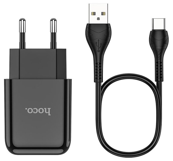 Сетевое зарядное устройство Micro USB 2.1A HOCO N2 черное