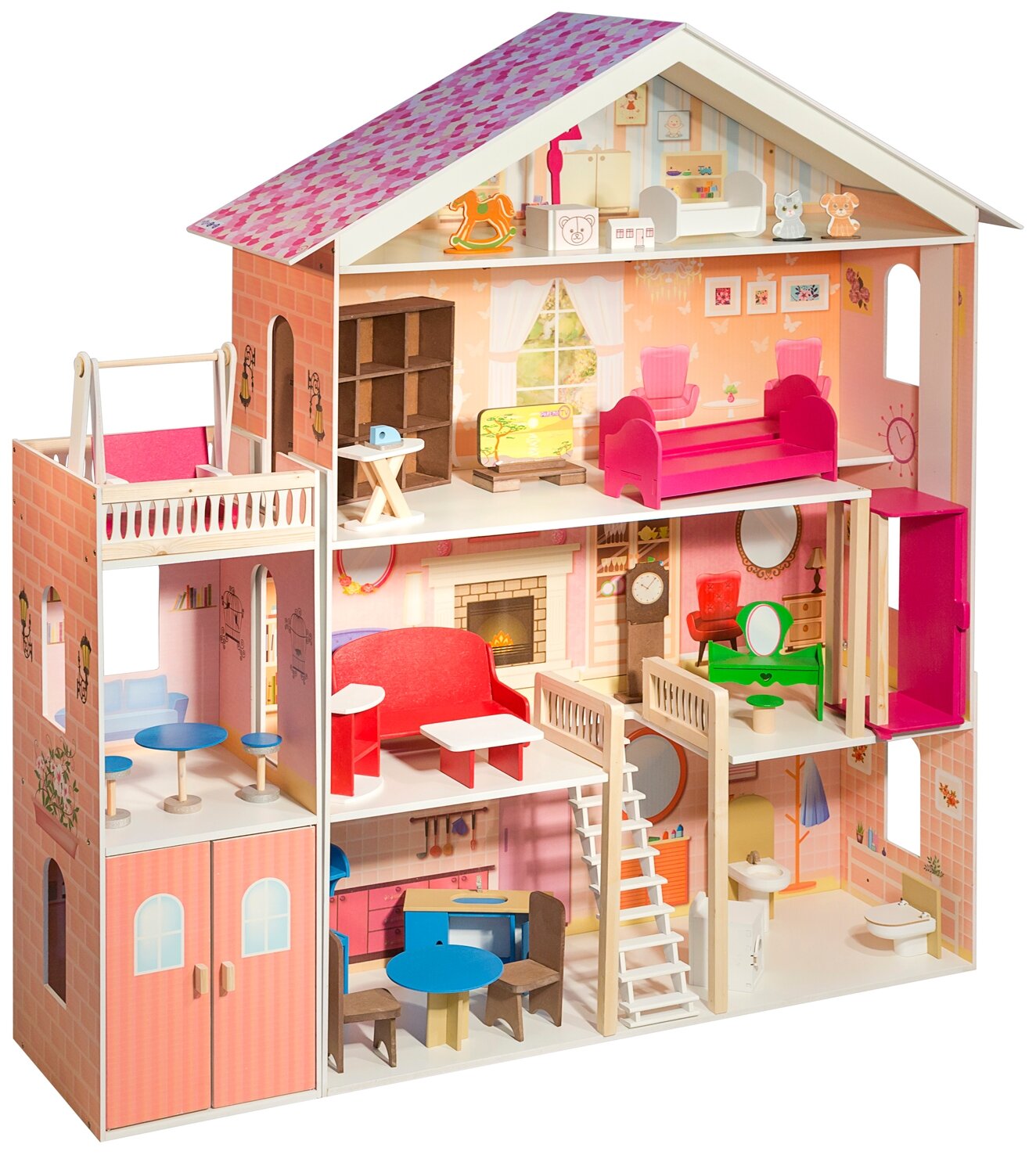 Дом кукольный PAREMO "Мечта" (с мебелью)