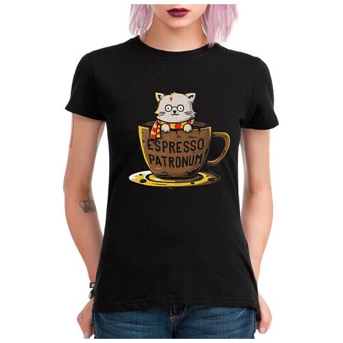 Футболка DreamShirts Espresso Patronum Женская черная 3XL