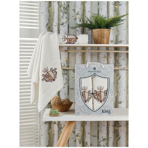 фото Oran merzuka полотенце jayla цвет: кремовый br19172 (50х90 см,70х140 см)