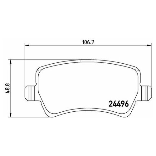 Комплект задних тормозных колодок Brembo P86021X