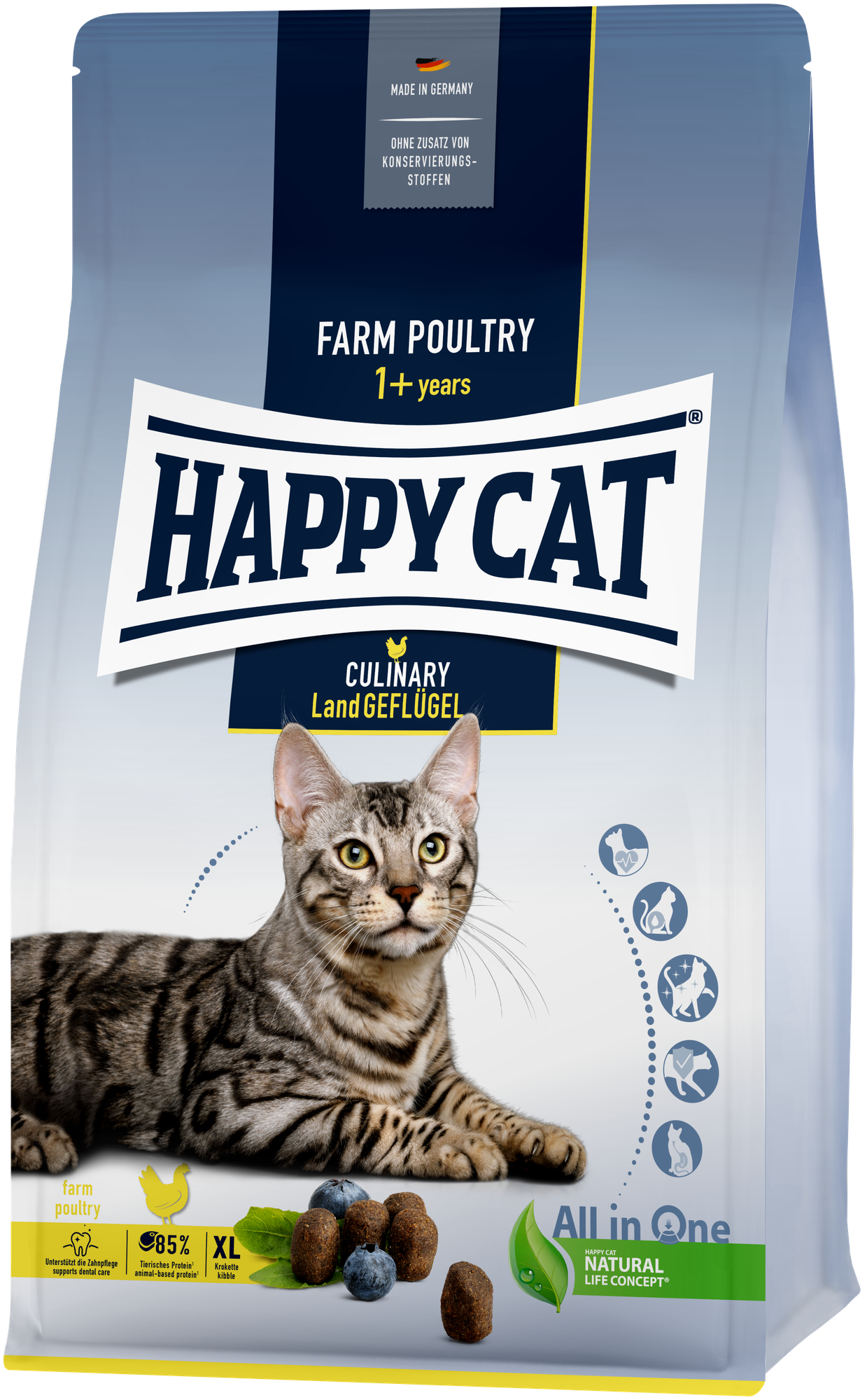 Happy cat Culinary корм для взрослых кошек с домашней птицей XL - фотография № 1