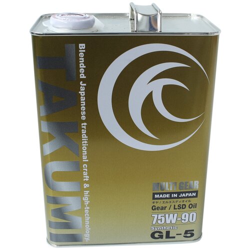 Масло трансмиссионное Takumi M-Gear 75W90 масло синтетическое LSD 4л