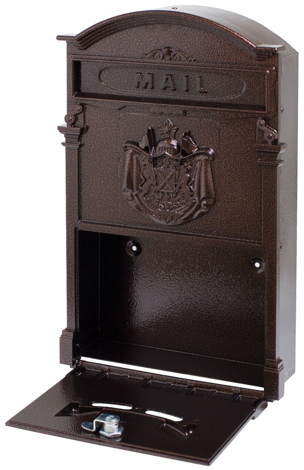 Почтовый ящик с замком уличный металлический для дома аллюр №4010 медь