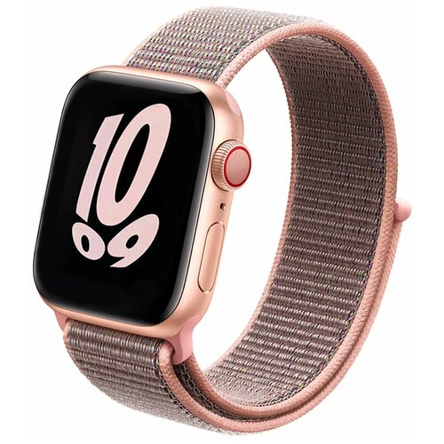 Нейлоновый ремешок для часов Apple Watch series 1-6, SE 38-40mm, 7 41mm / Нейлоновый ремешок для Эпл Вотч серии 1-6, СЕ 38-40мм и 7 41мм (Кремовый)