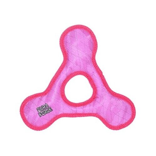 Tuffy Супер прочная игрушка для собак Треугольник с круглым отверстием, розовый, прочность 9/10 (Triangle Ring Tiger Pink/Pink) DF-TR-T-PP, 0,181 кг