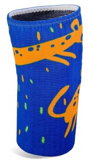 Суппорт коленного сустава Kinexib Kids синий, принт леопард, размер L (обхват 28-30 см)