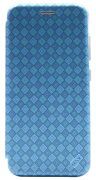 Чехол-книжка Book Art Jack для Samsung Galaxy M51 с принтом "Magic Squares" голубой