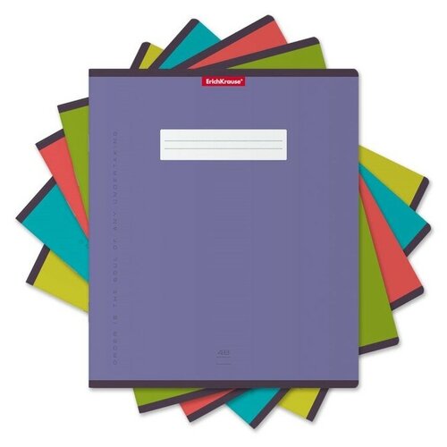 Тетрадь 48 листов в линейку ErichKrause Unicolor Bright, обложка мелованный картон, блок офсет, микс./В упаковке шт: 1