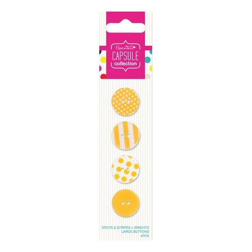 Набор пуговиц Spots  & Stripes Brights - Yellow 4 шт*