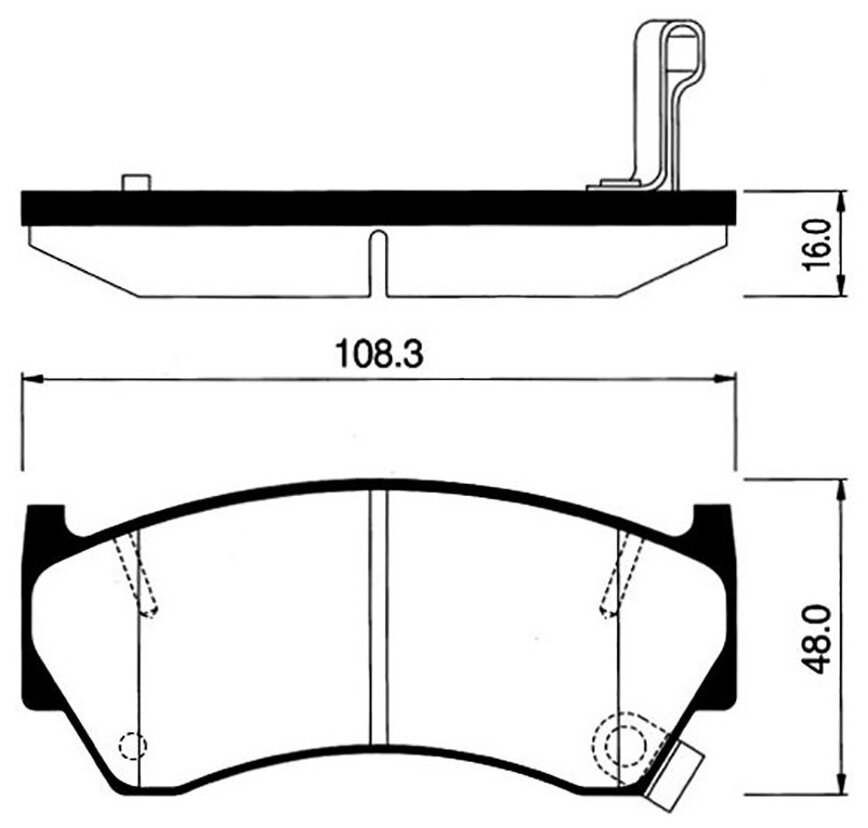 Дисковые тормозные колодки передние SANGSIN BRAKE SP1122 (4 шт.)