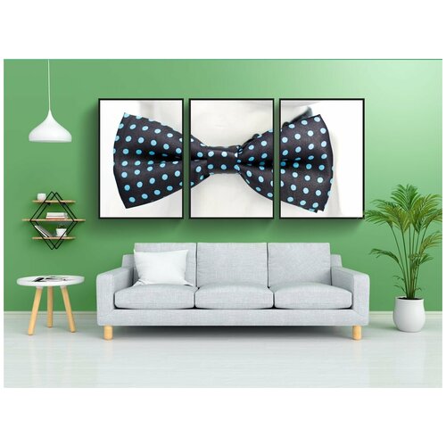 фото Набор модулных постеров для интерьера "чернить, синий, точки" 60x90 см. в тубусе, без рамки lotsprints