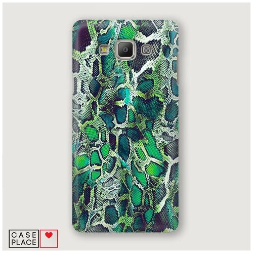 фото Чехол пластиковый samsung galaxy grand prime зеленая кожа змеи case place