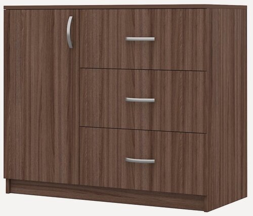 Изображение товара Комод КД-2 "Колизей мебель" ясень шимо темный (ШхГхВ) (1000х430х850)мм 3 ящика, дверка