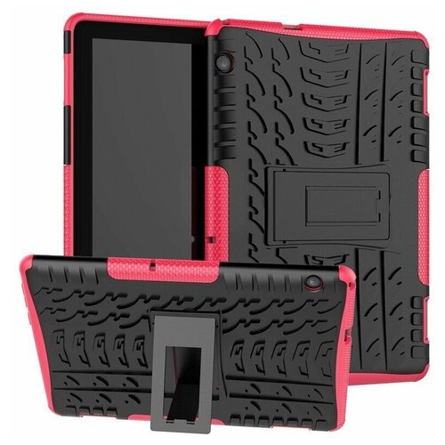 Чехол Hybrid Armor для Huawei MediaPad T5 10 (черный + розовый) чехол книжка планшетный чехол для huawei mediapad t5 10 1 синий