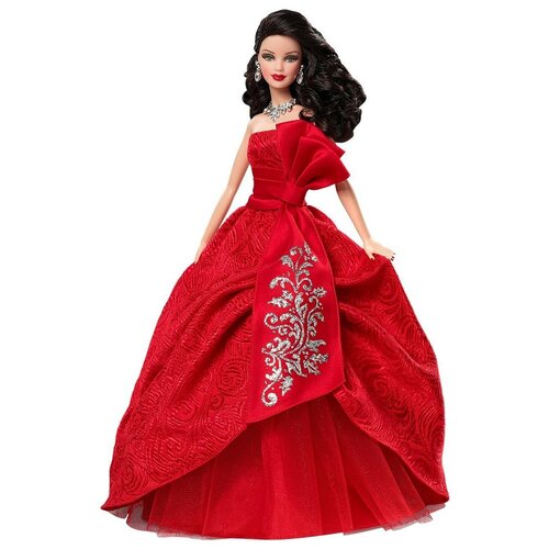 Кукла Barbie Праздничная 2012 Брюнетка, W3538 кукла barbie праздничная 2015 брюнетка 29 см chr78