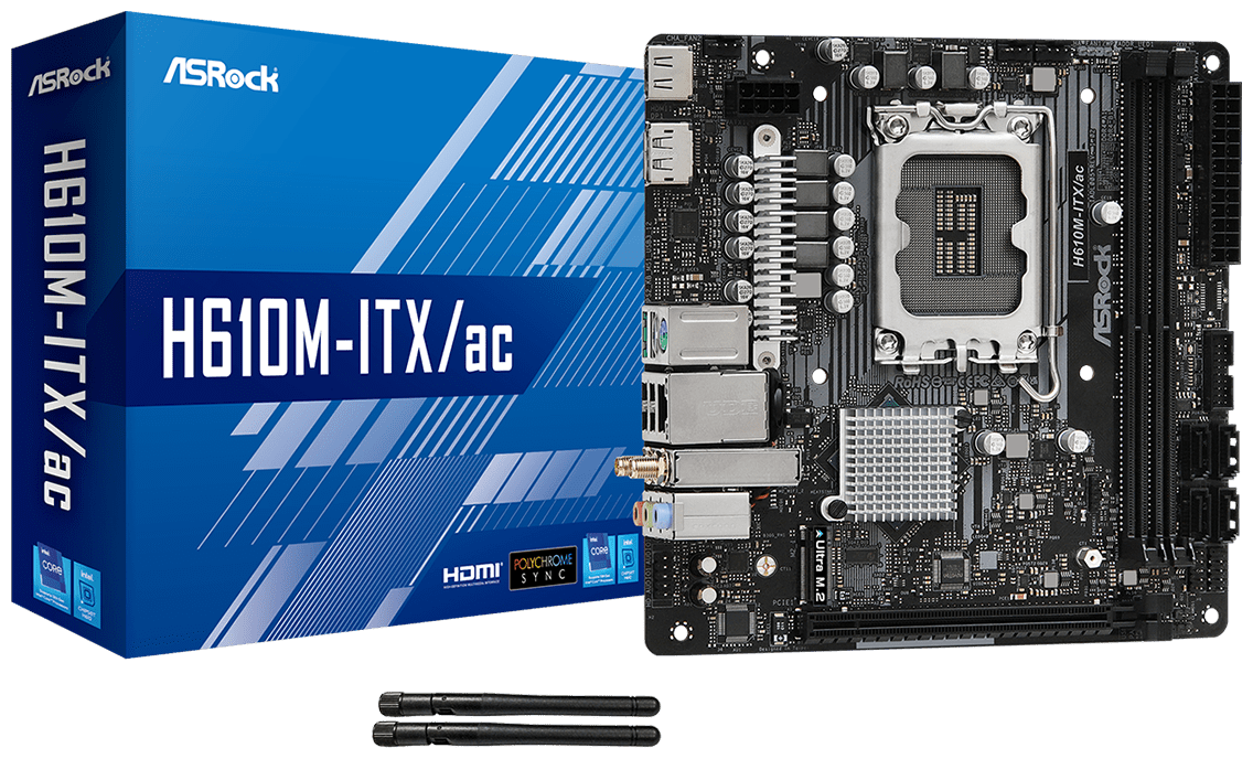 Материнская плата Asrock H610M-ITX/AC, Soc-1700, mini-ITX - фото №5