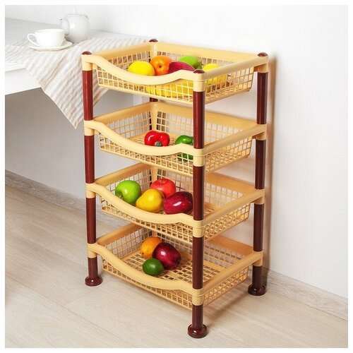 Полка напольная для овощей Хозяюшка цвет бежевый 1923₽