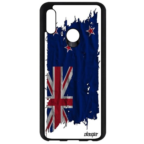 фото Красивый чехол для телефона // huawei p smart 2019 // "флаг новой зеландии на ткани" дизайн государственный, utaupia, белый