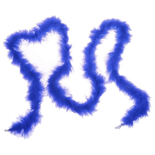 фото Карнавальный шарф перо 2 метра, 18 грамм, цвет синий 2786168 сима-ленд