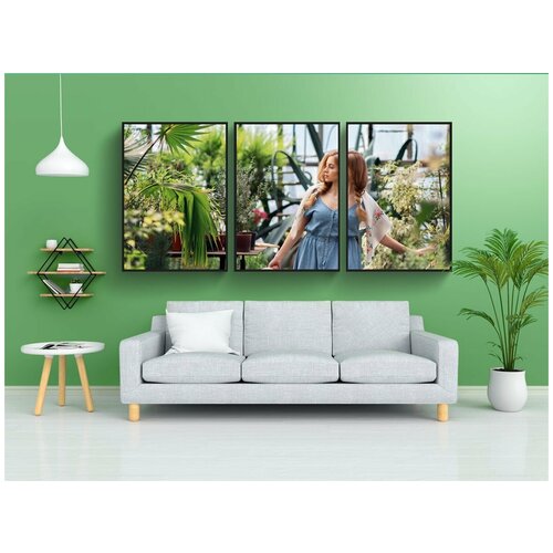 фото Набор модулных постеров для интерьера "девушка, уход, молодость" 60x90 см. в тубусе, без рамки lotsprints