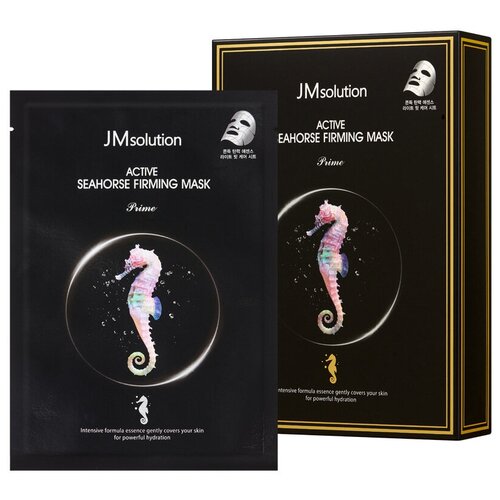 JMsolution Укрепляющая тканевая маска с экстрактом морского конька ACTIVE SEAHORSE FIRMING MASK PRIME, 10 шт