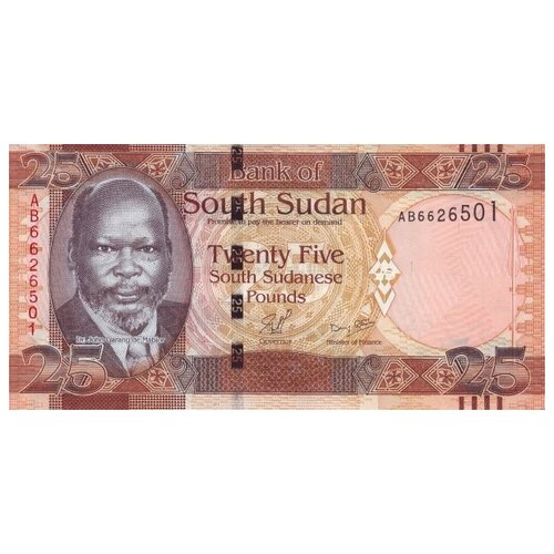 Южный Судан 25 фунтов 2011 г «Орикс с детёнышем» UNC южный судан 10 фунтов 2011 unc pick 7