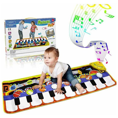 Детское гибкое пианино, детский гибкий синтезатор, музыкальный развивающий коврик для детей
