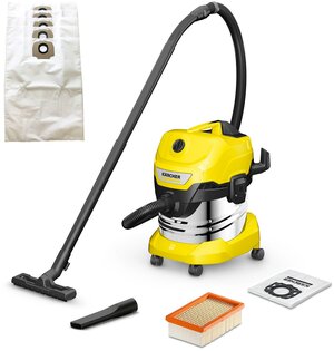 Пылесос KARCHER WD 4 S V-20/5/22, 1000 Вт + 5 мешков-пылесборников, 1000 Вт, 20 л