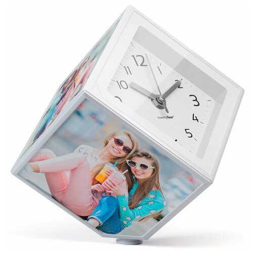 фото Держатель- часы для фотографий вращающийся balvi photo- clock 10x10 см