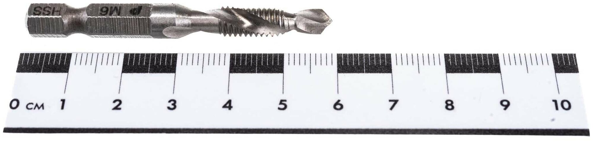 Сверло метчик ПРАКТИКА М6 шаг 1,0, длина 57 мм, хвостовик HEX 1/4',