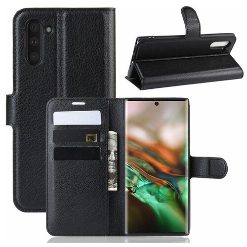 фото Brodef wallet чехол книжка для samsung galaxy note 10 черный