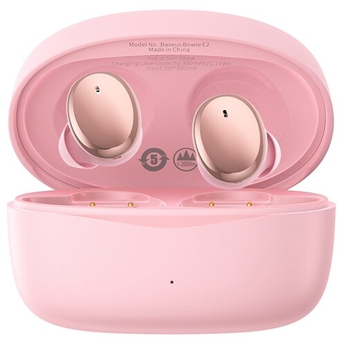 Беспроводные наушники BASEUS Bowie E2 Bluetooth 52 40 mAh Кейс 300 mAh Розовый NGTW090004 375000₽
