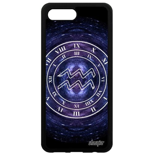 фото Яркий чехол на телефон // honor 10 // "зодиак водолей" каллиграфия галактика, utaupia, синий