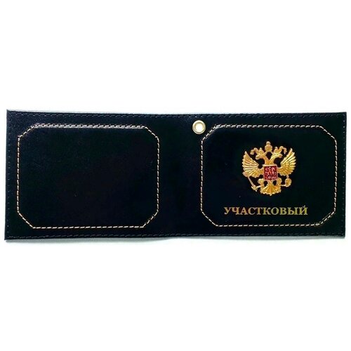 WEYAL / Обложка на удостоверение из натуральной кожи с металлическим гербом 